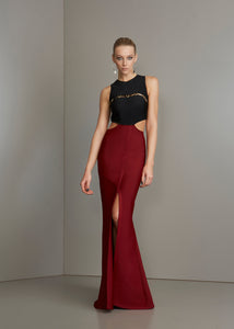 Black & Burgundy Bandage Dress Out Here Black & Burgundy Bandage Dress Out Here