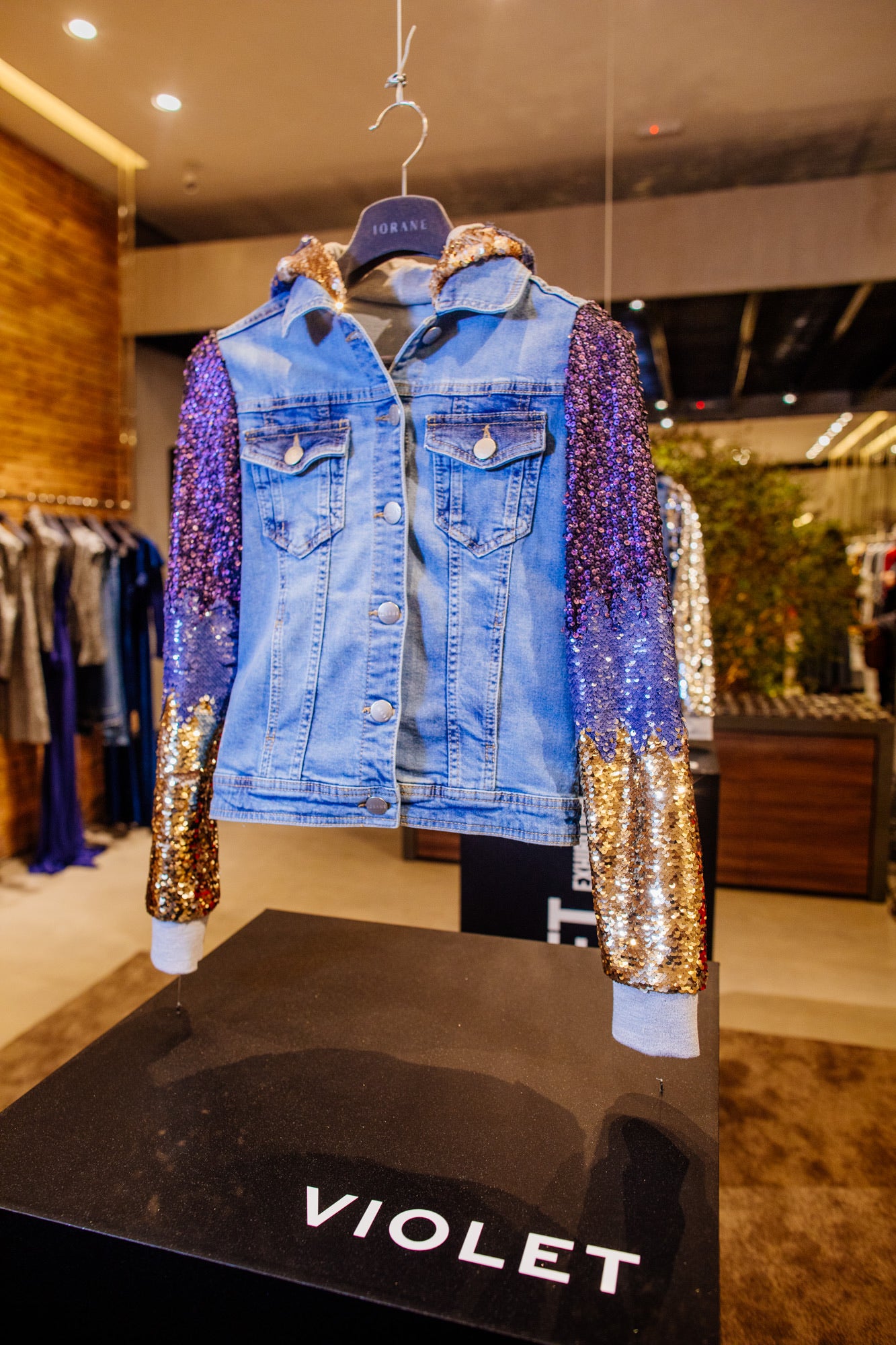 Jacket Jaqueta Jeans Com Paete Jaqueta Jeans Iorane Paetê Iorane