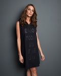 BLACK '' ENJOY TODAY IS THE DAY '' DRESS